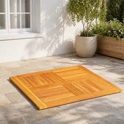 80x80cm Brown Square Wooden Table Top Made of Acacia