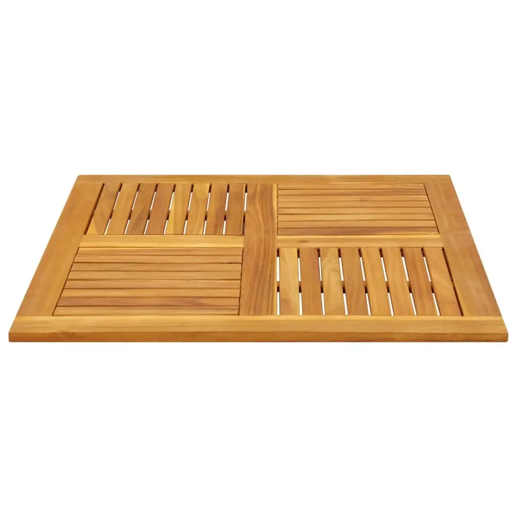 90x90x2.2 cm Square Table Top in Solid Brown Acacia Wood