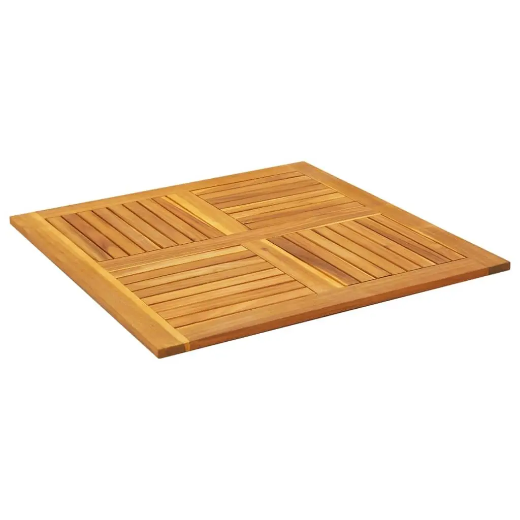 90x90x2.2 cm Square Table Top in Solid Brown Acacia Wood