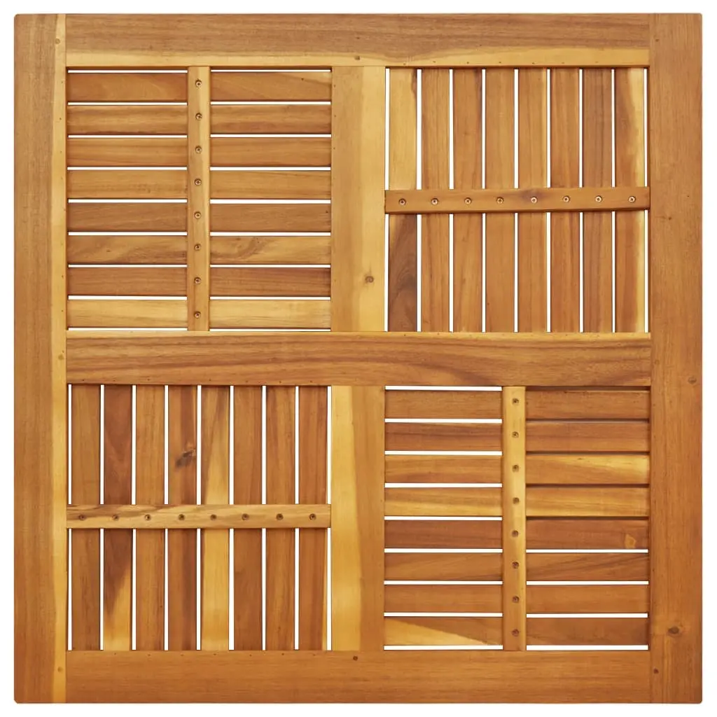 90x90x2.2 cm Square Table Top in Solid Brown Acacia Wood