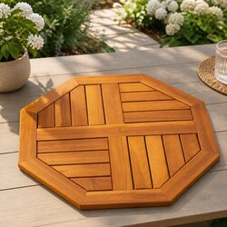 Octagonal Table Top 50x50x2 cm in Solid Acacia Wood