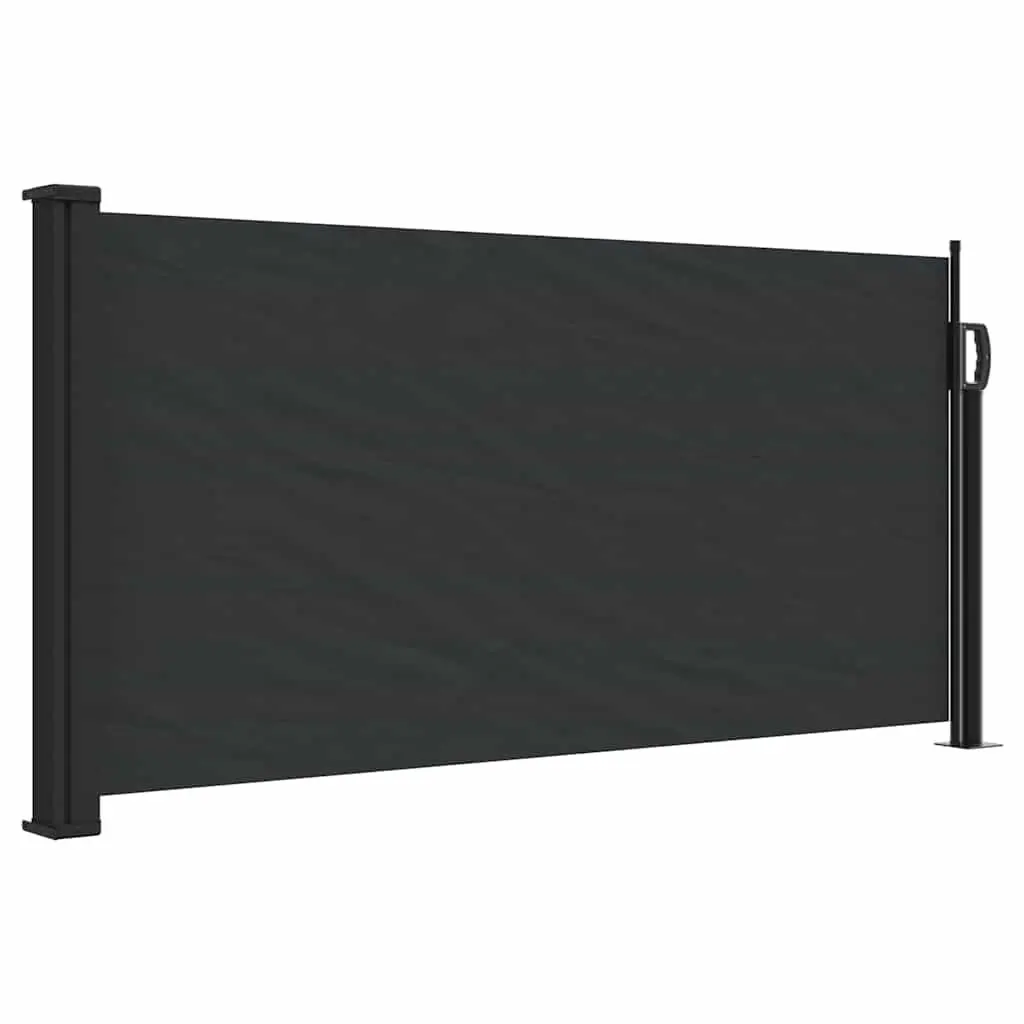 Black Retractable Side Awning 100x300cm