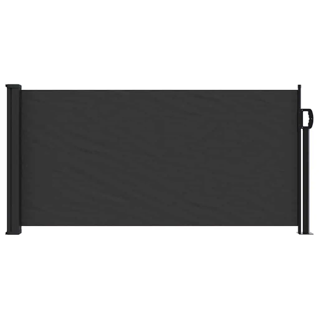 Black Retractable Side Awning 100x300cm