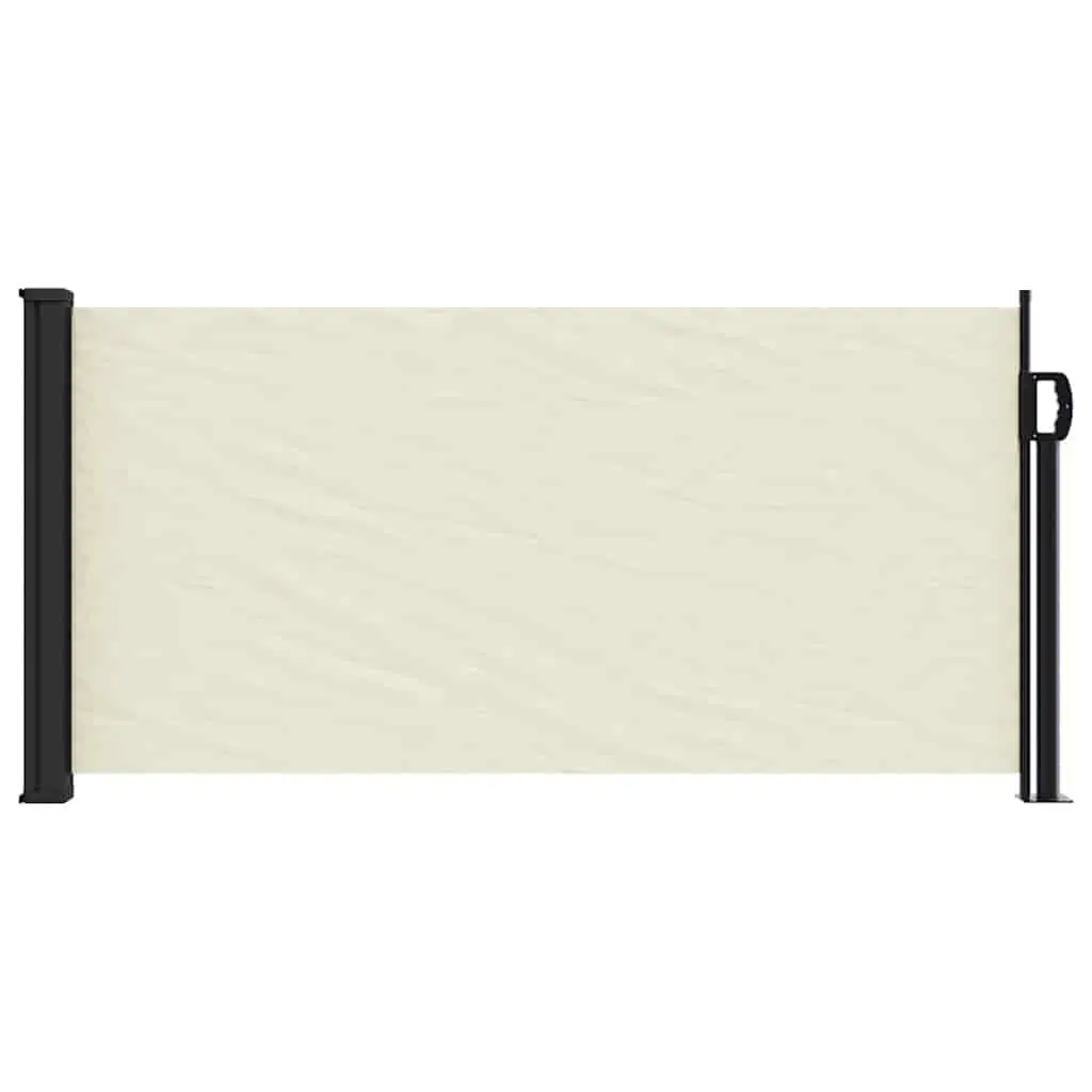 Retractable Side Awning Cream Outdoor Privacy Screen Balcony Terrace 100 x 300 cm