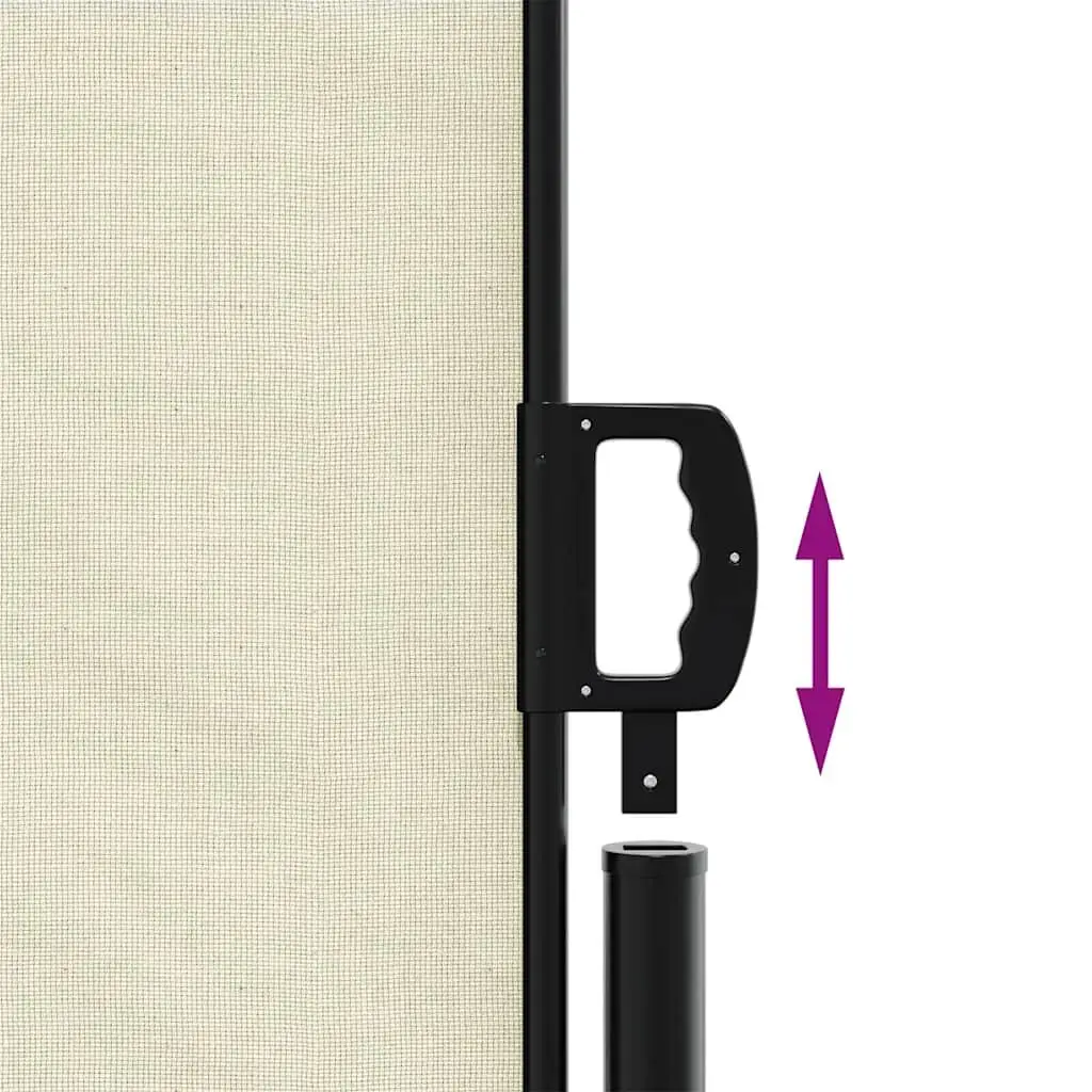 Retractable Side Awning Cream Outdoor Privacy Screen Balcony Terrace 100 x 300 cm