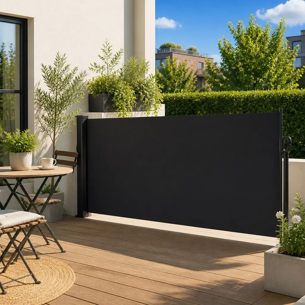 Retractable Side Awning Outdoor Privacy Screen 117x300cm Garden Patio