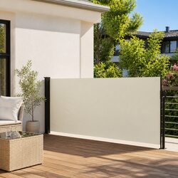 117x300cm Retractable Side Awning in Cream - Specs Included
