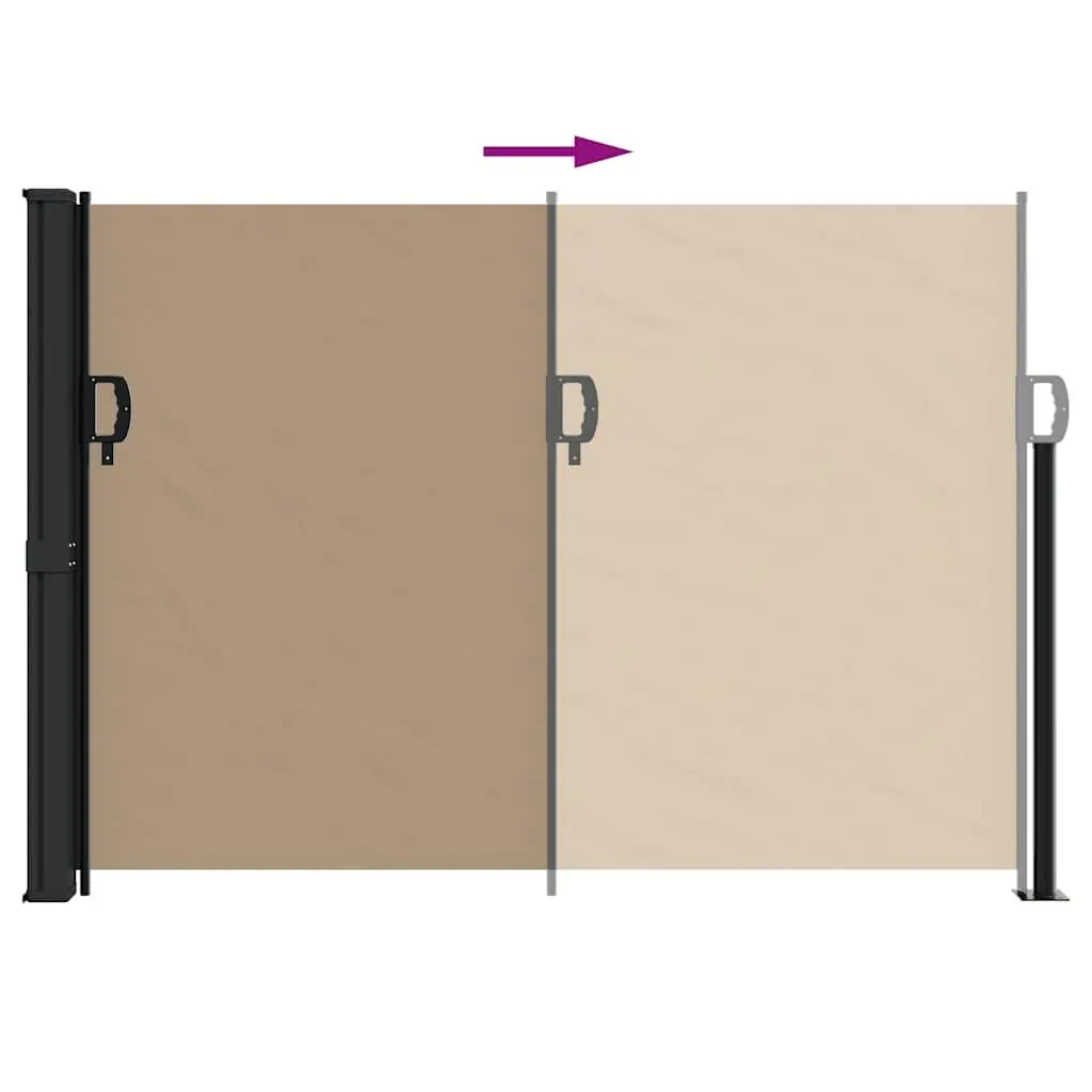 140x300cm Taupe Retractable Awning