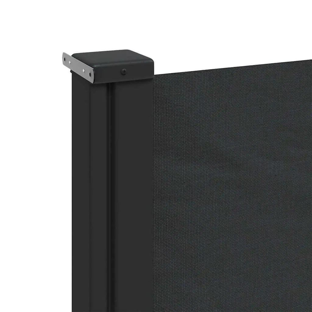 Retractable Side Awning Black 160x300 cm Outdoor Patio Garden Privacy Screen