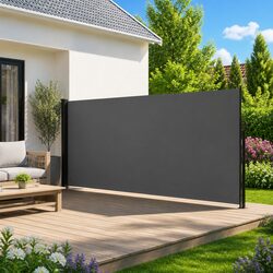 Retractable Side Awning Anthracite 160x300cm Garden Privacy Screen Patio Balcony
