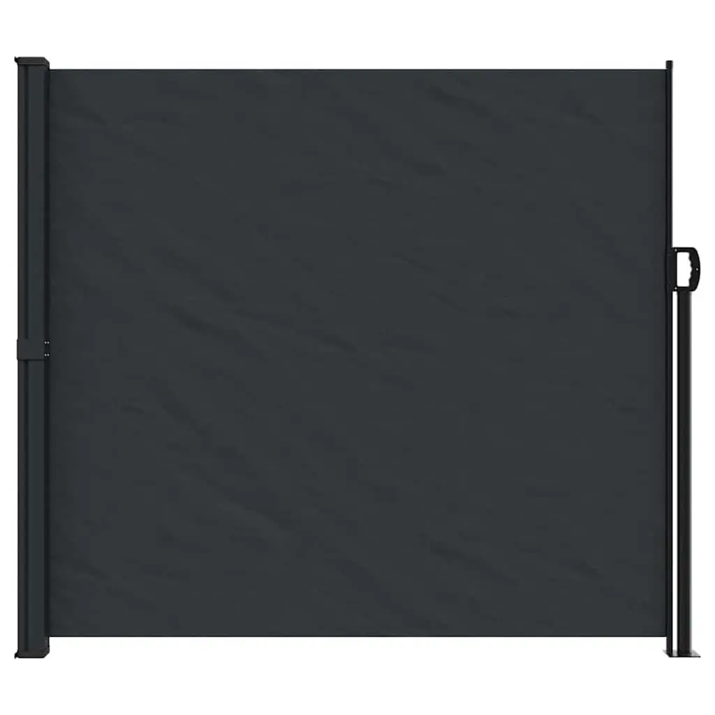 Retractable Side Awning 180x300cm Black Outdoor Privacy Screen Garden Patio
