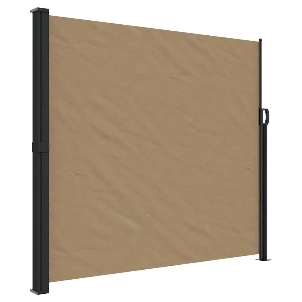 Retractable Side Awning for Garden Privacy Screen 180x300cm Taupe