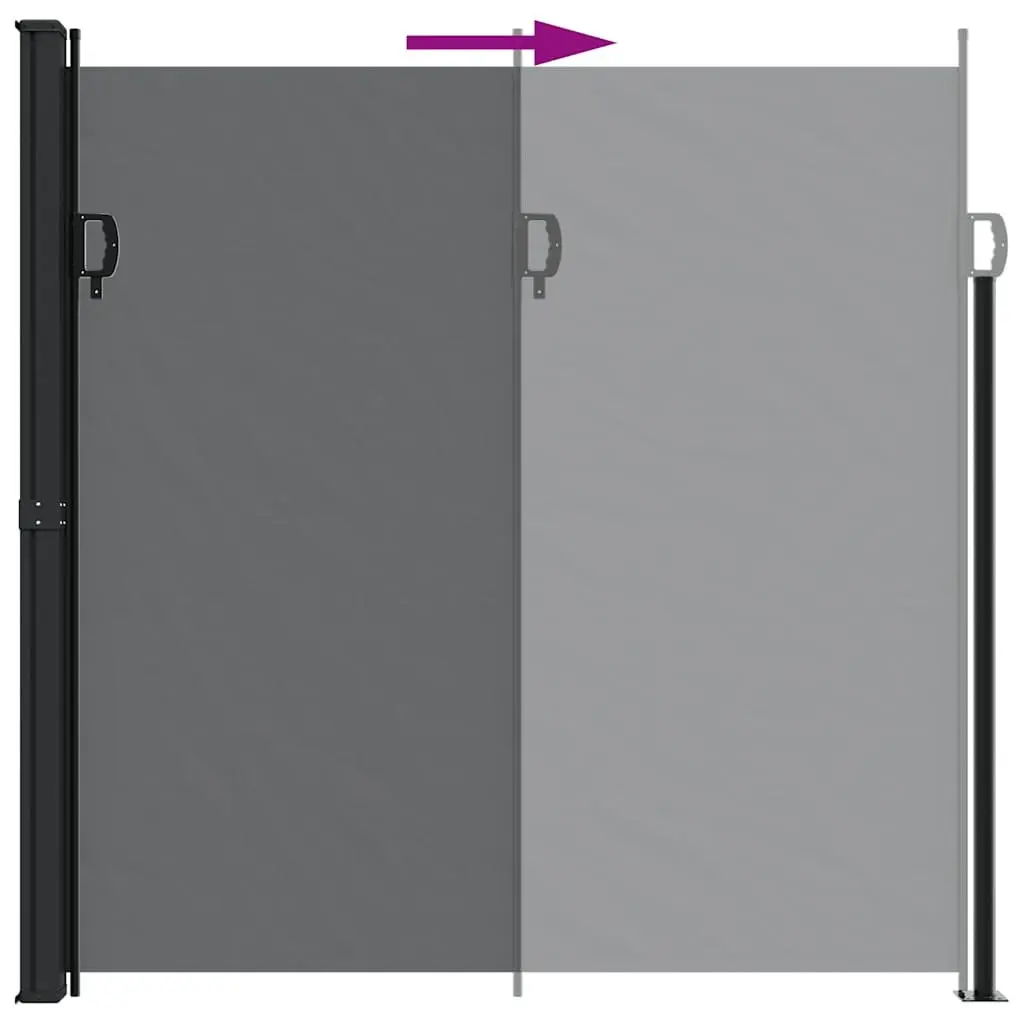 Black Retractable Side Awning 200x300cm