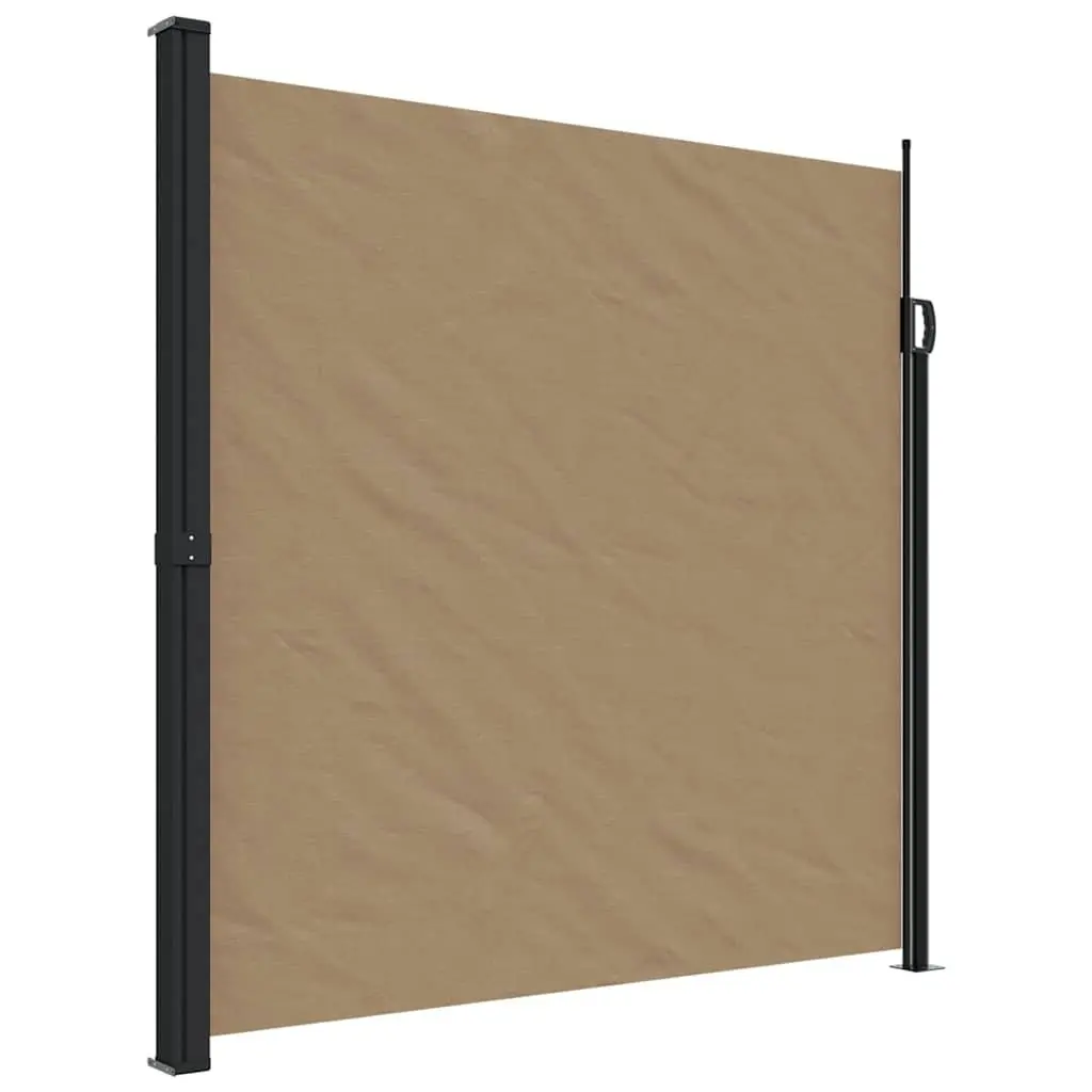 Retractable Side Awning Taupe Garden Privacy Screen Patio Balcony Outdoor