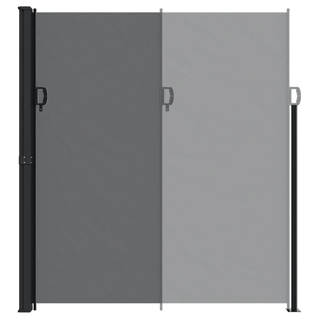 Retractable Side Awning Garden Privacy Screen 220x300 cm Black Patio Balcony