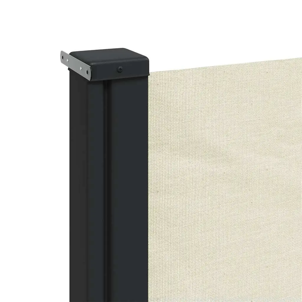 Retractable Side Awning Cream for Garden Patio Balcony 220x300cm