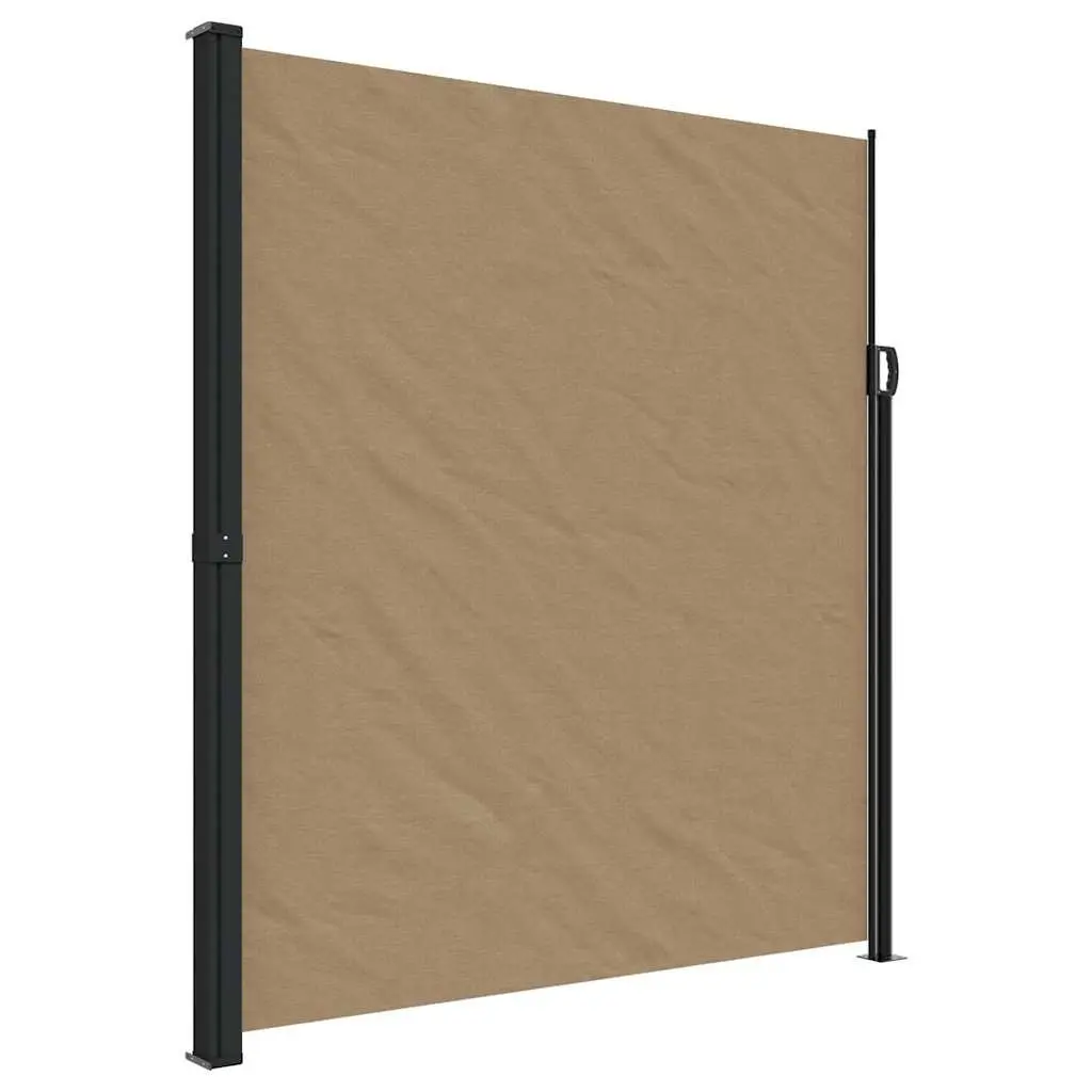 Retractable Side Awning Taupe 220x300cm Garden Privacy Screen Balcony Terrace