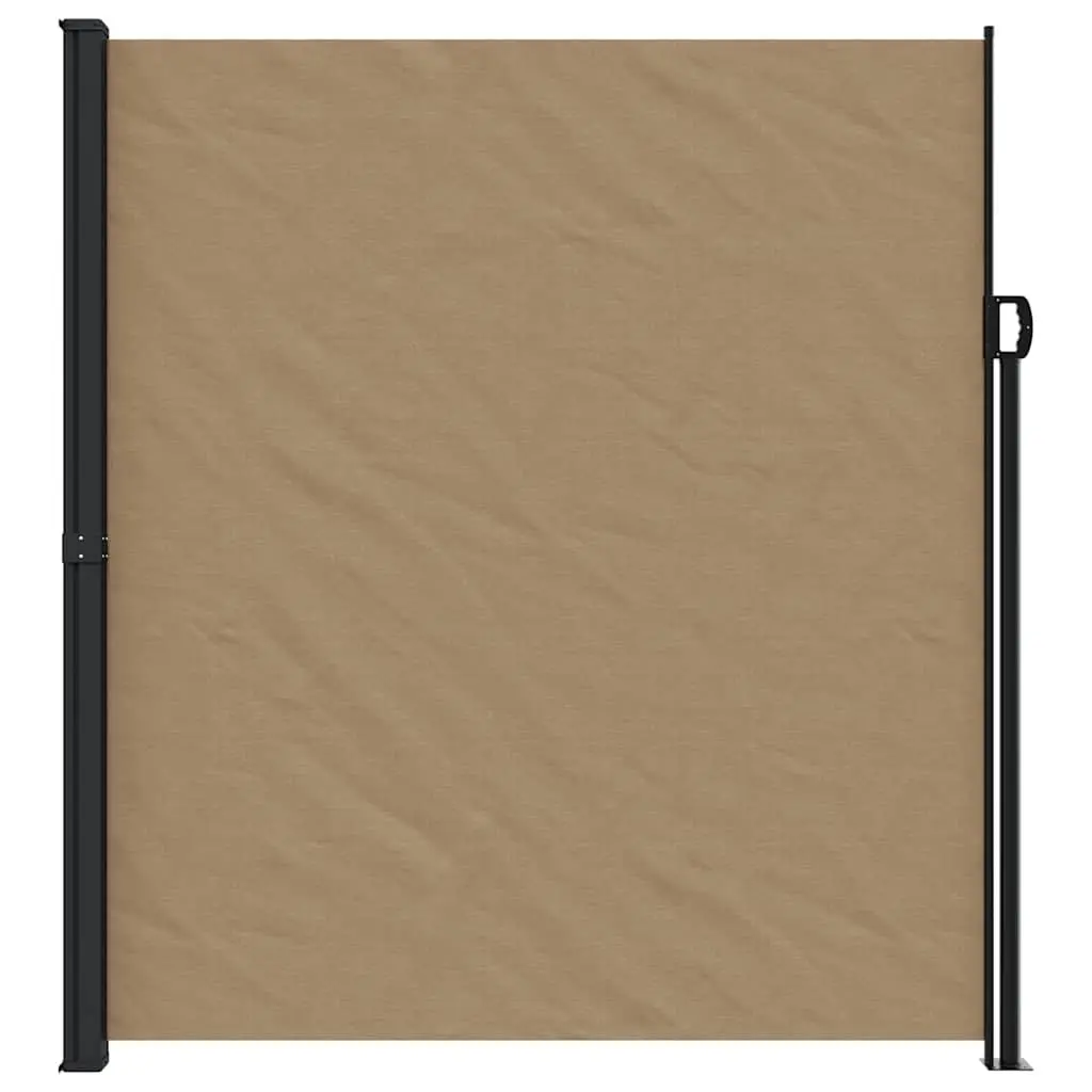 Retractable Side Awning Taupe 220x300cm Garden Privacy Screen Balcony Terrace