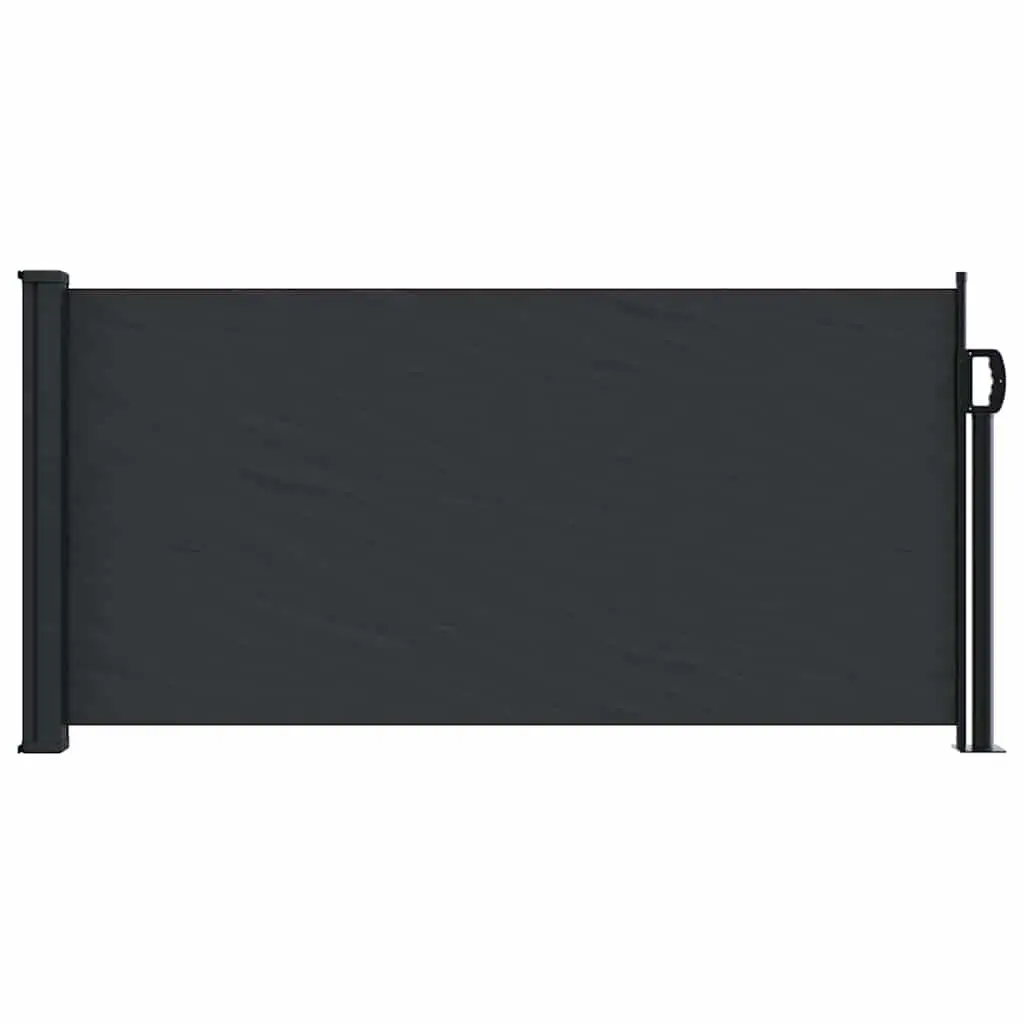 Retractable Side Awning Outdoor Shade Privacy Screen Black 100x500cm