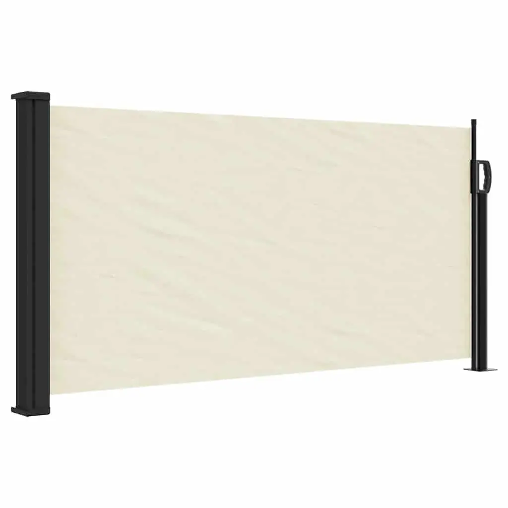 Retractable Side Awning Cream 100x500 cm Outdoor Privacy Screen Patio Terrace