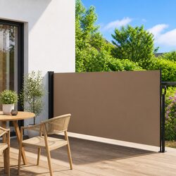 Retractable Side Awning - 100 x 500 cm, Taupe