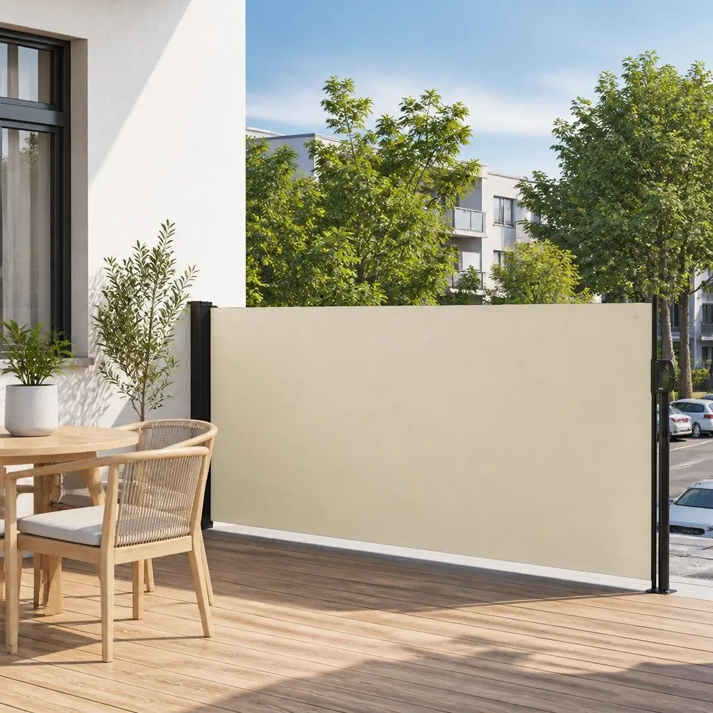 Retractable Side Awning Outdoor Privacy Screen 120x500cm Balcony Terrace Patio