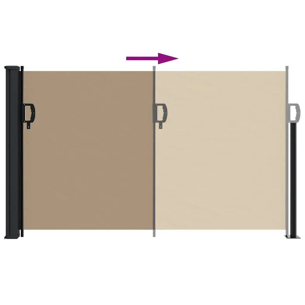 Retractable Side Awning Screen 120x500 cm Outdoor Patio Balcony Terrace Privacy