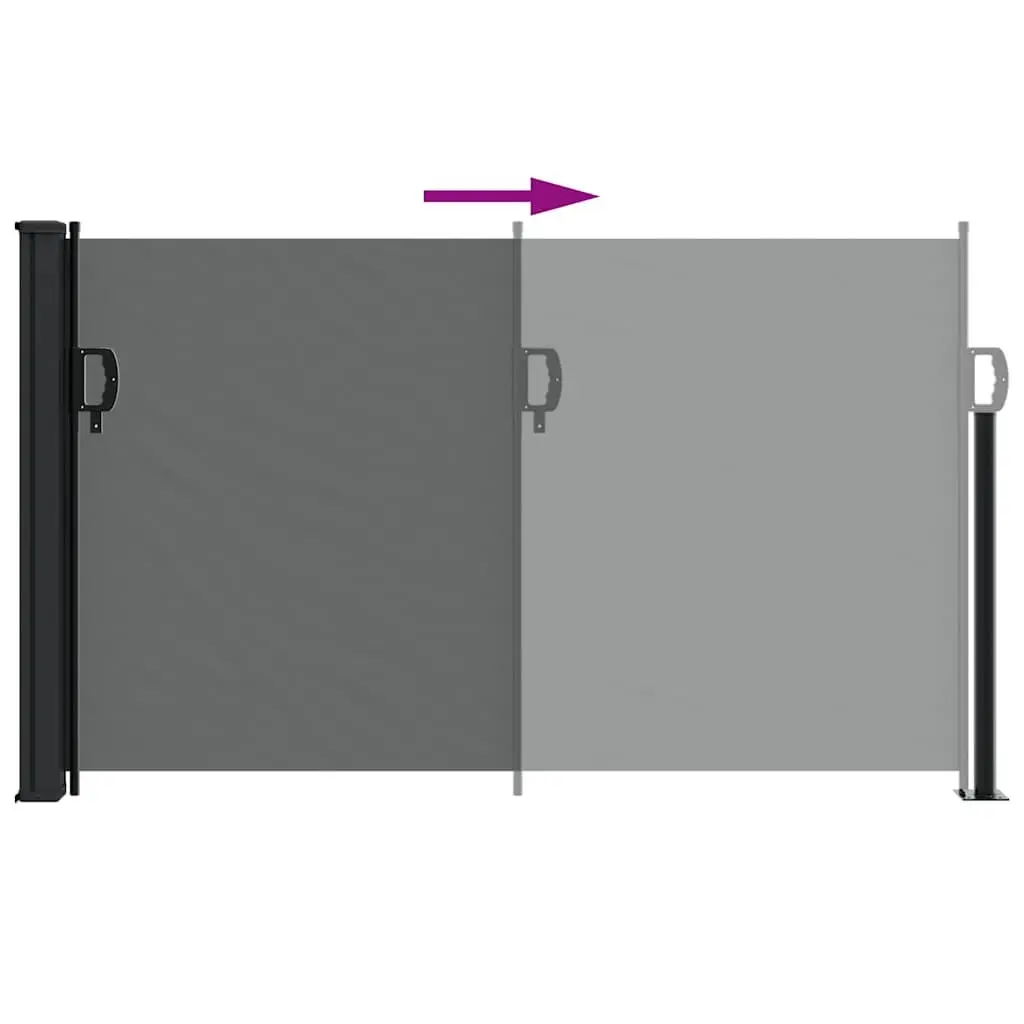 Retractable Side Awning 120x500cm Anthracite Patio Privacy Screen Garden Shade