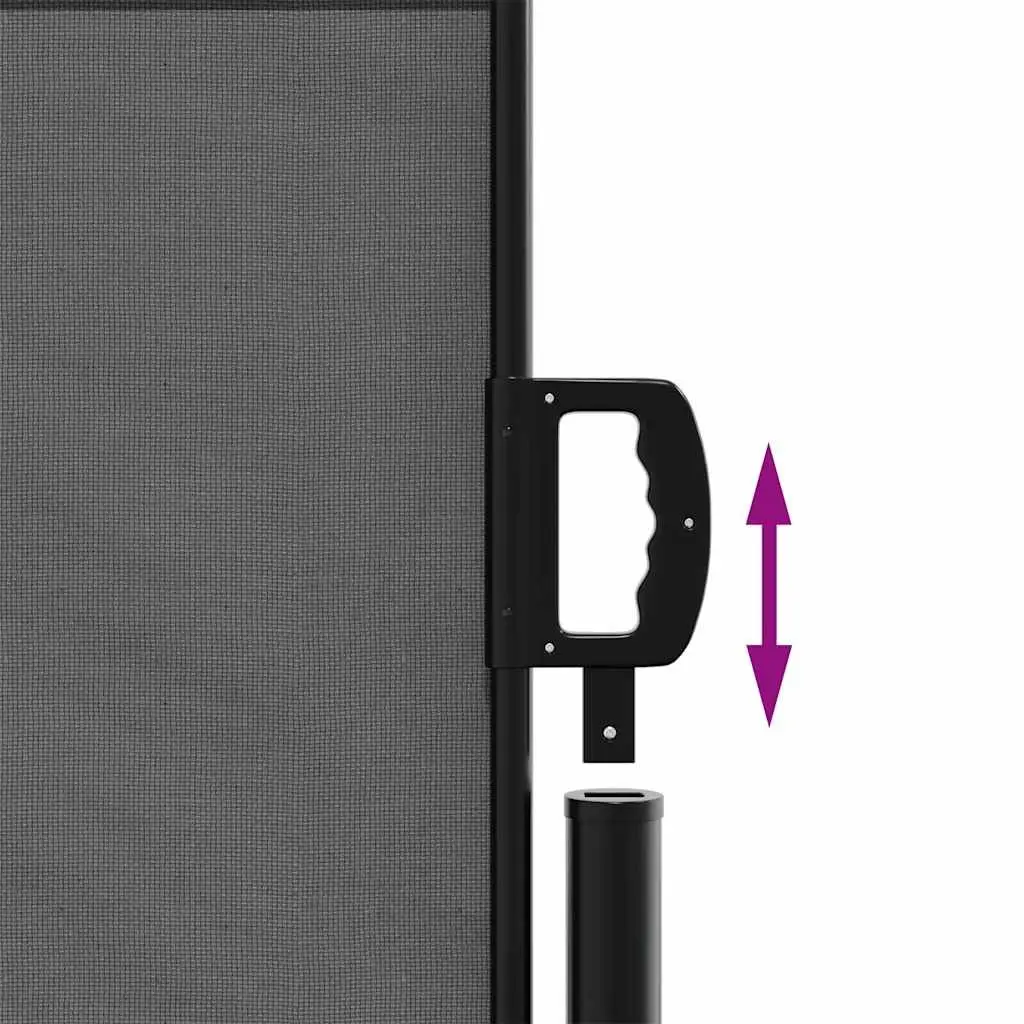 Retractable Side Awning 120x500cm Anthracite Patio Privacy Screen Garden Shade