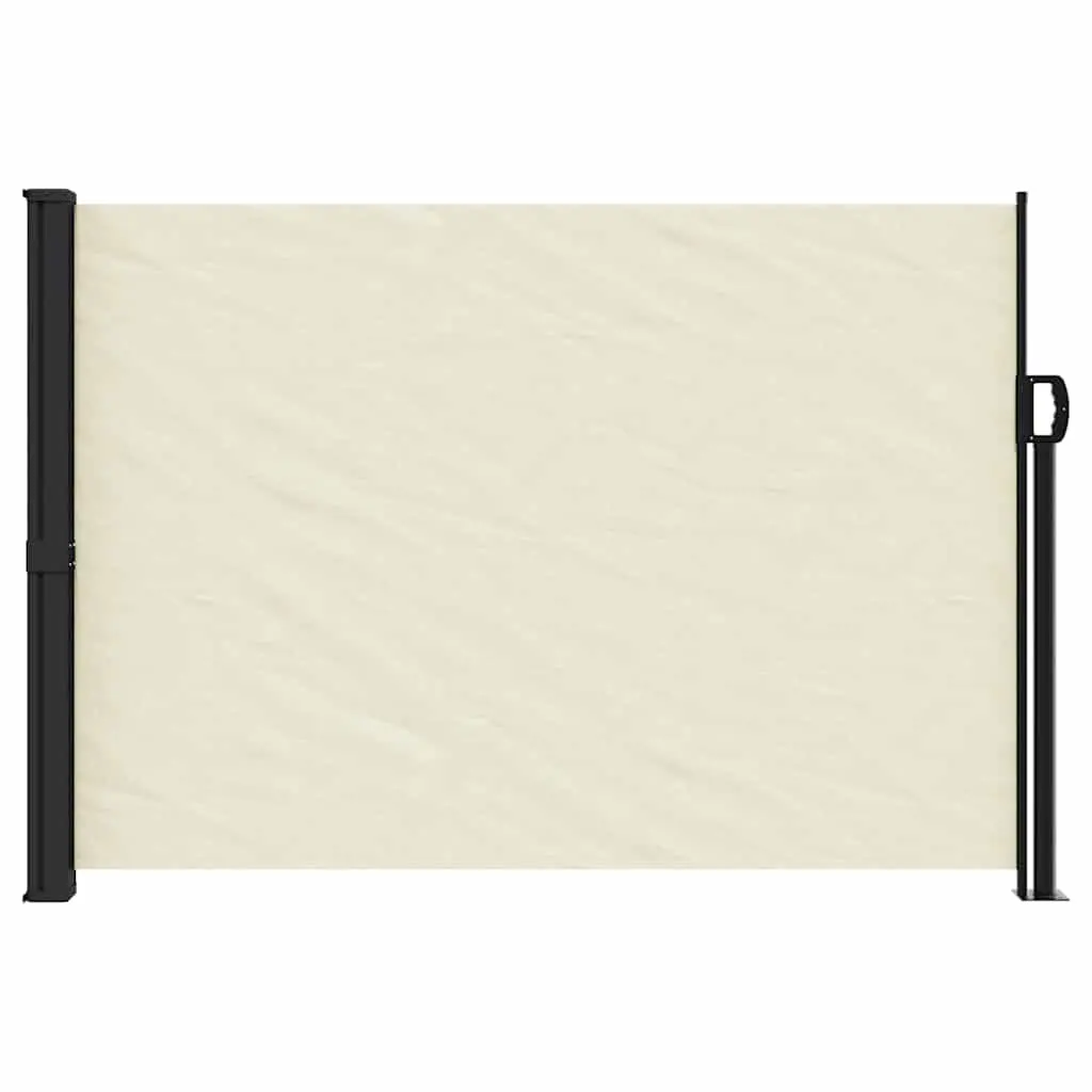 Retractable Side Awning 140x500cm Cream Outdoor Privacy Screen Balcony Terrace