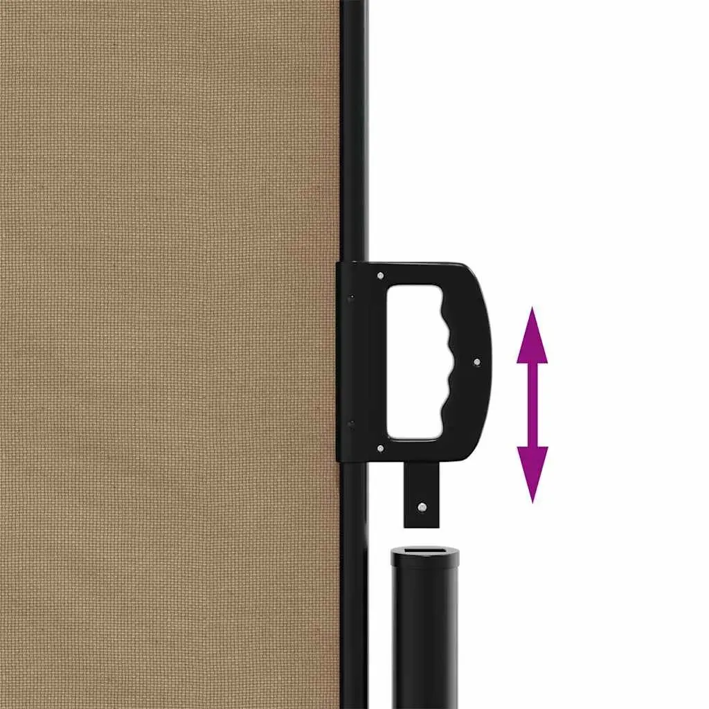 Retractable Side Awning 140x500cm Taupe