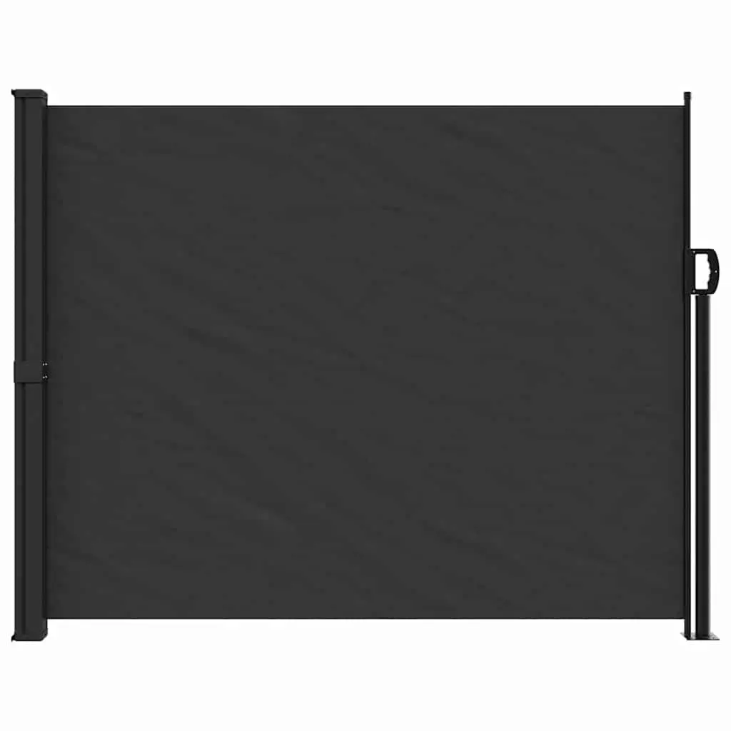 Retractable Side Awning Black 160x500cm Garden Privacy Screen Outdoor Patio