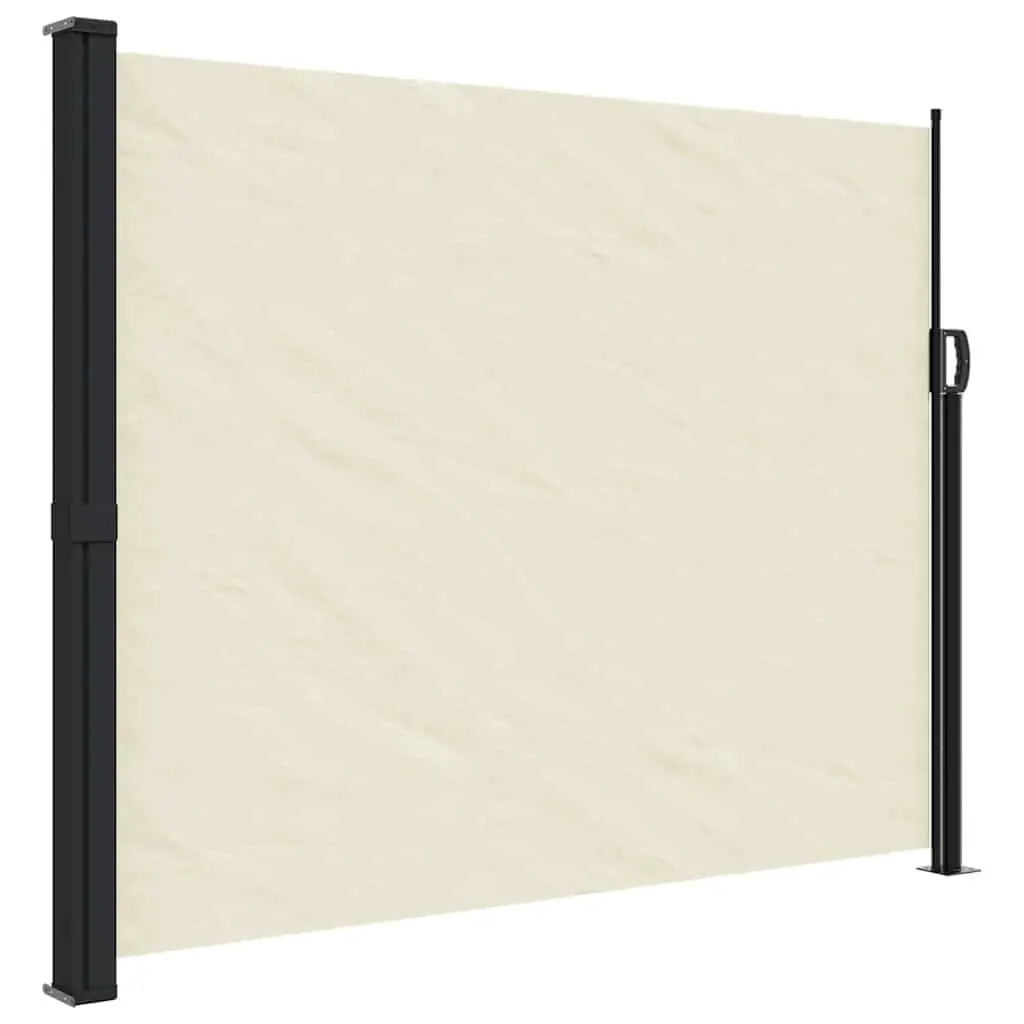 Retractable Side Awning Cream Outdoor Garden Privacy Screen 160x500cm