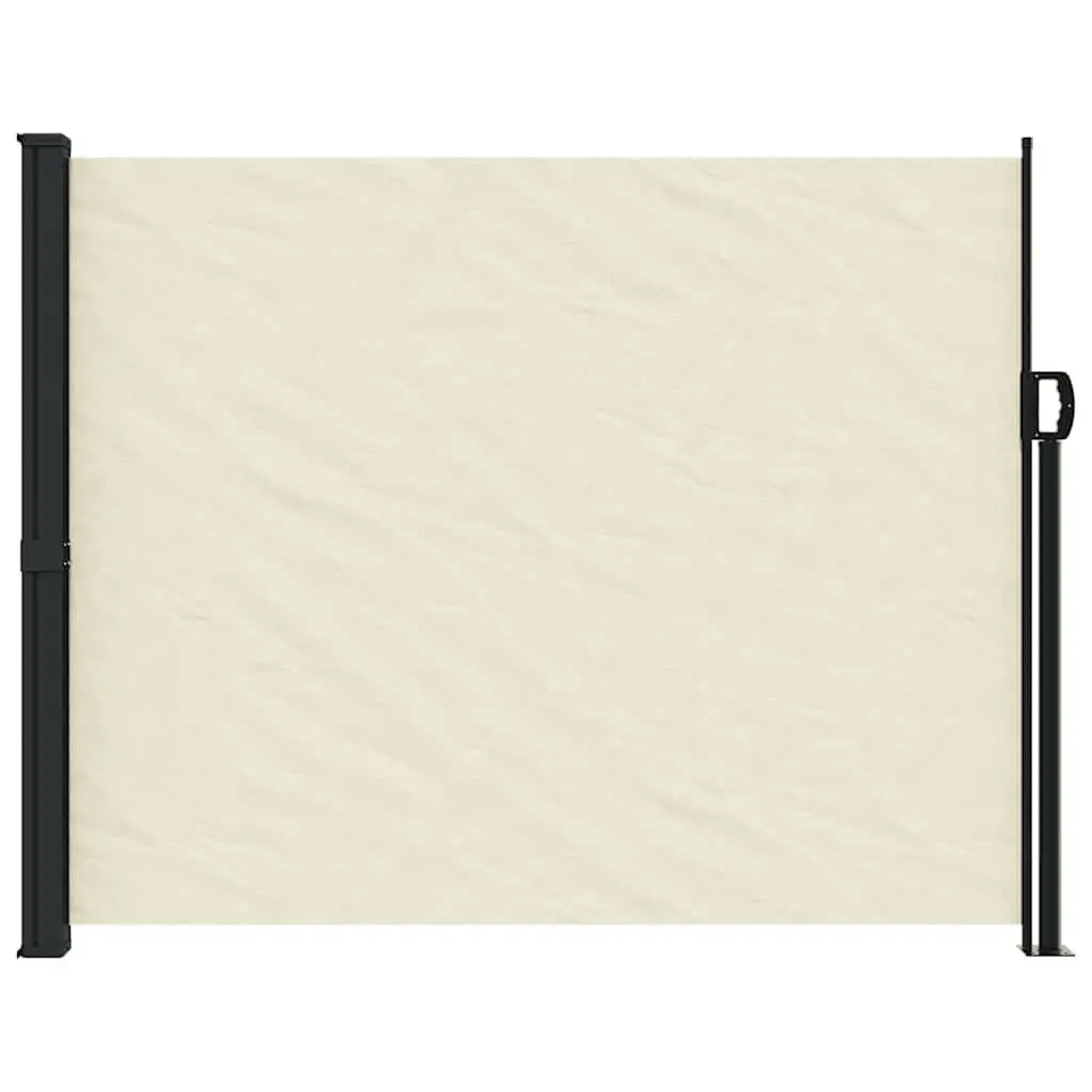 Retractable Side Awning Cream Outdoor Garden Privacy Screen 160x500cm