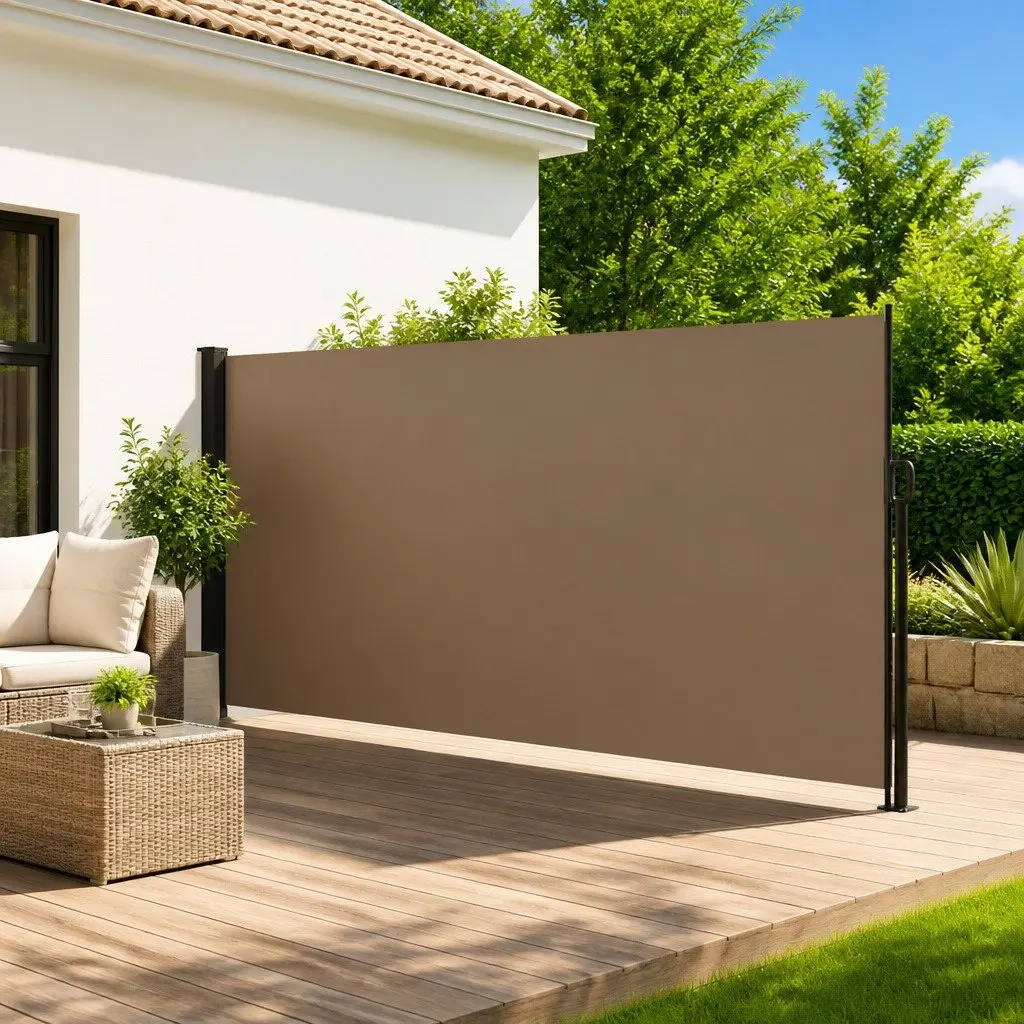 Retractable Side Awning Taupe 160x500cm