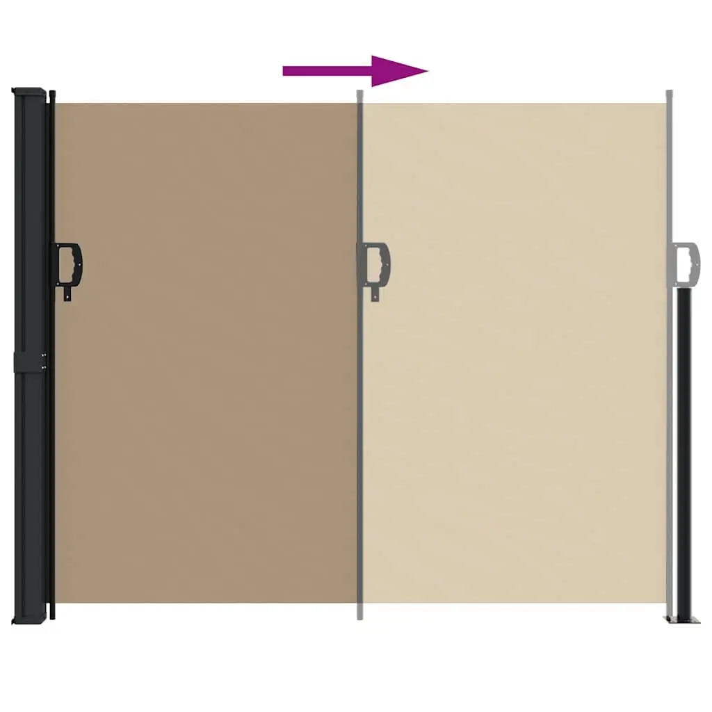 Retractable Side Awning Taupe 160x500cm
