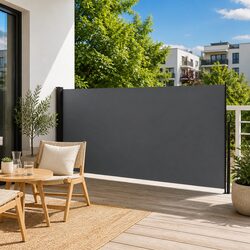 Dimensions of Anthracite Retractable Side Awning 160x500cm