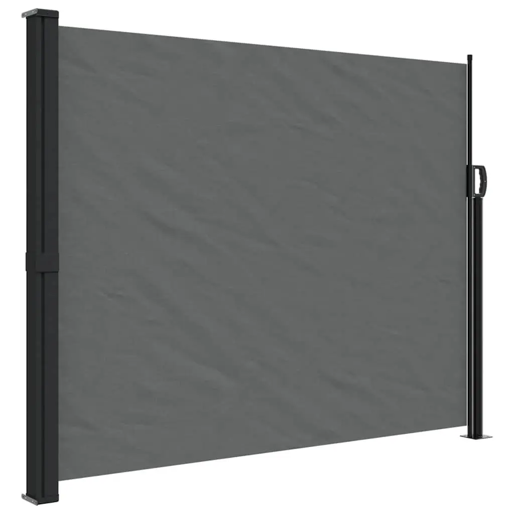 Retractable Side Awning Anthracite 160x500cm Garden Screen Patio Balcony Privacy