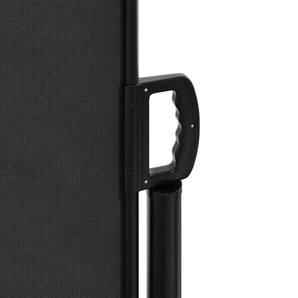 Retractable Side Awning 180x500cm Black Garden Privacy Screen Outdoor Patio