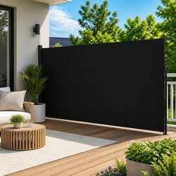 Retractable Side Awning Specifications: 200x500 cm Black