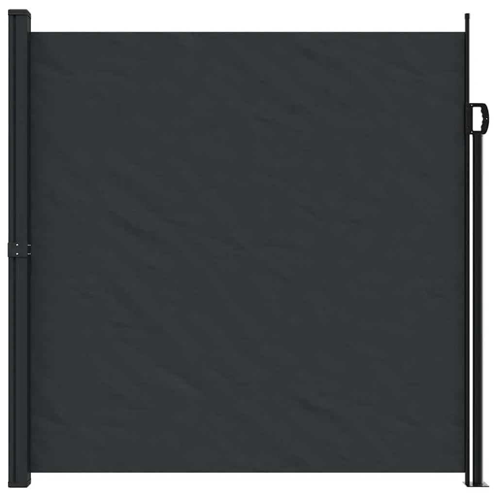 Retractable Side Awning 200x500 cm Black Garden Privacy Screen Outdoor Patio