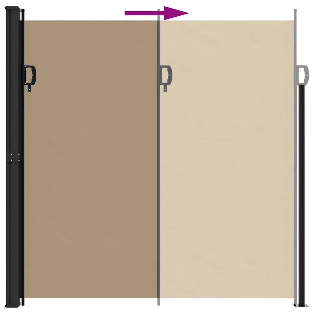 Retractable Side Awning 200x500cm Taupe