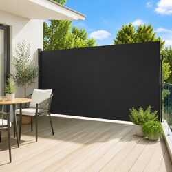 Retractable Side Awning Dimensions: 220x500cm in Black