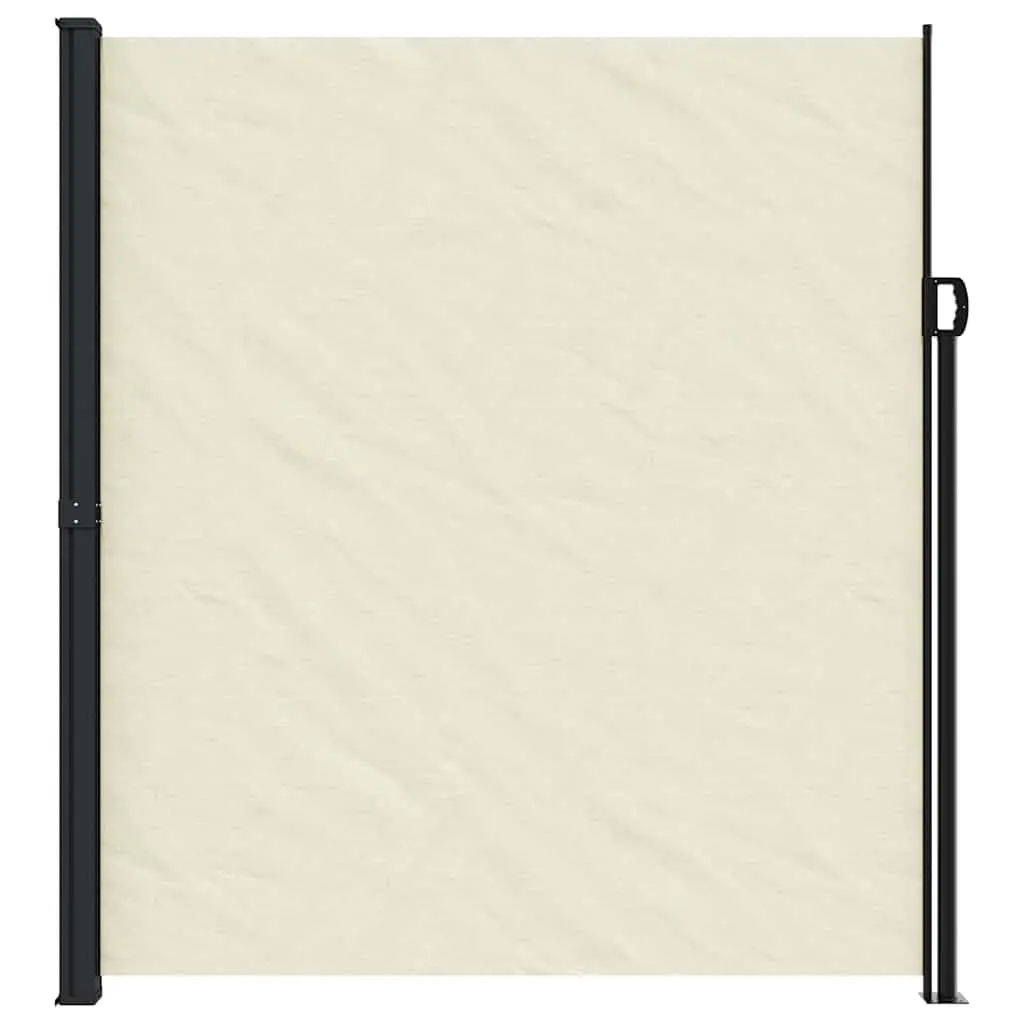 Retractable Side Awning for Outdoor Garden 220x500cm Cream Privacy Screen