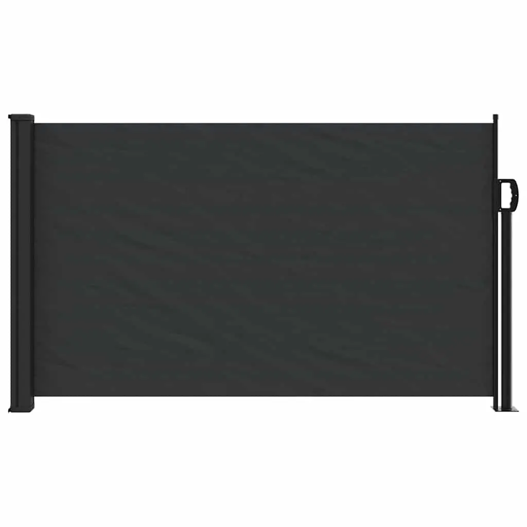 Black Retractable Side Awning 120x600cm