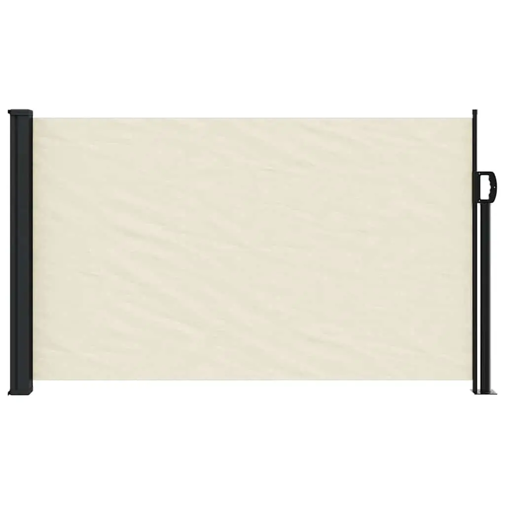 Retractable Side Awning for Patio Balcony Terrace Garden 120x600 cm Cream