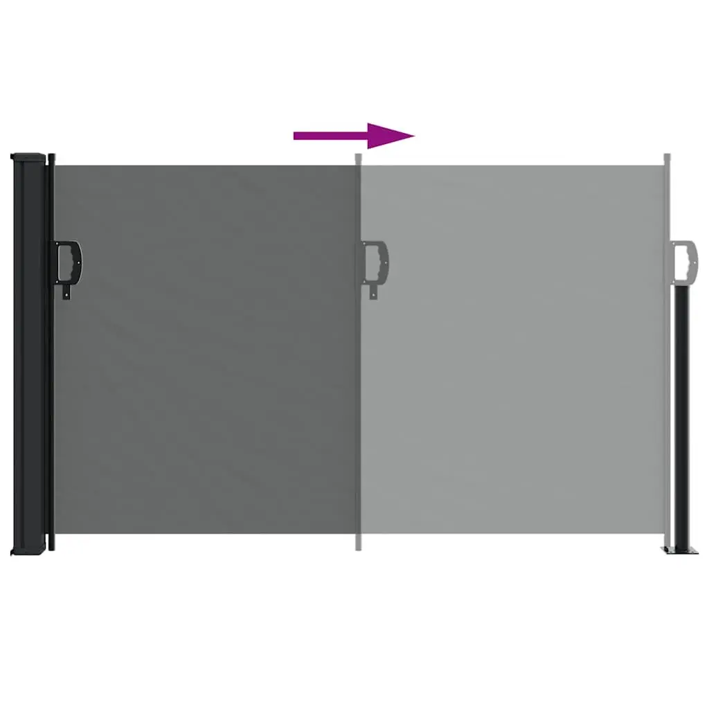 Retractable Side Awning Anthracite 120x600cm Garden Privacy Screen Patio Shade