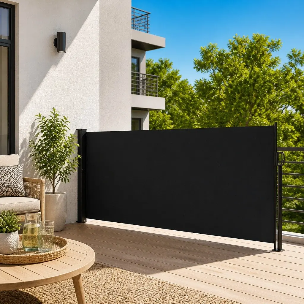 Retractable Side Awning Outdoor Patio Balcony Privacy Screen 140x600 cm
