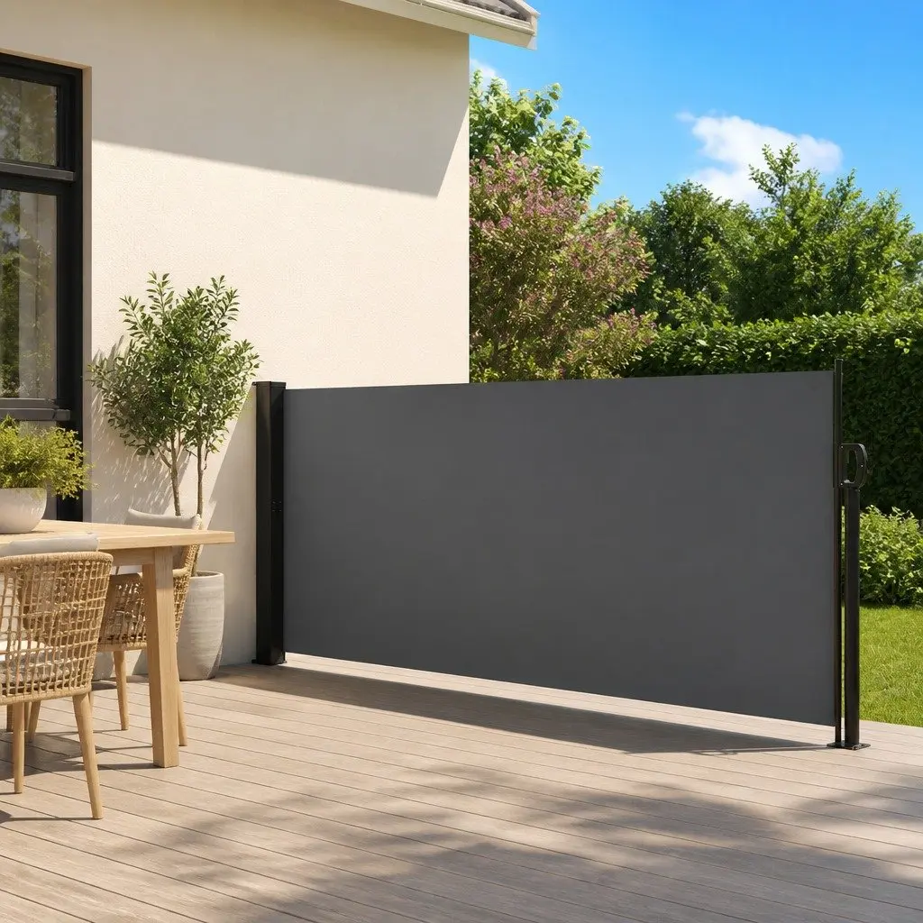 Retractable Side Awning Anthracite 140x600cm