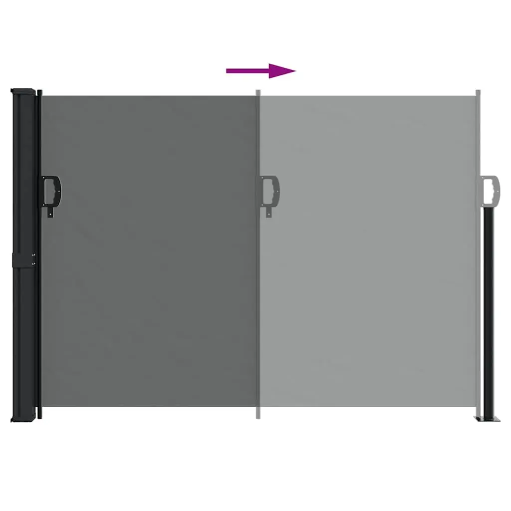 Retractable Side Awning Anthracite 140x600cm